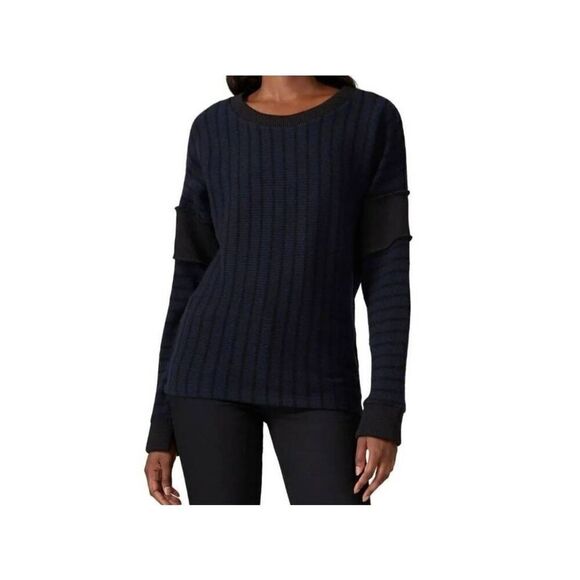 MM 6 Maison Margiela  Long Sleeve Striped Crew Neck Knit Sweater - Size Medium - Picture 1 of 5